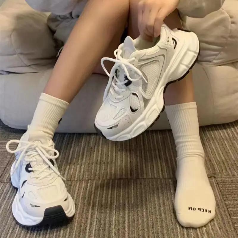 Pantofi de alergare sport ușoare pentru femei, plasă, stil campus, Forrest Gump Daddy, pantofi ocazional la modă