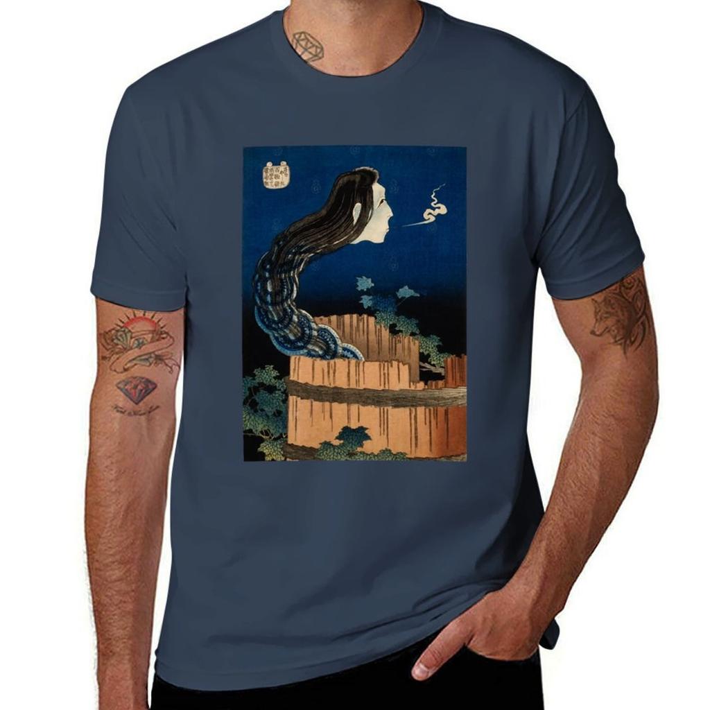 Demon Okiku Halloween Scary Hokusai Ghost Japanese TShirt Thanksgiving Day Tee Top