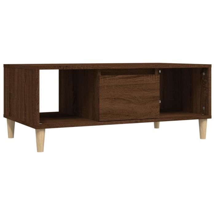 821067 vidaXL Coffee Table Brown Oak 90x50x36.5 Cm Engineered Wood