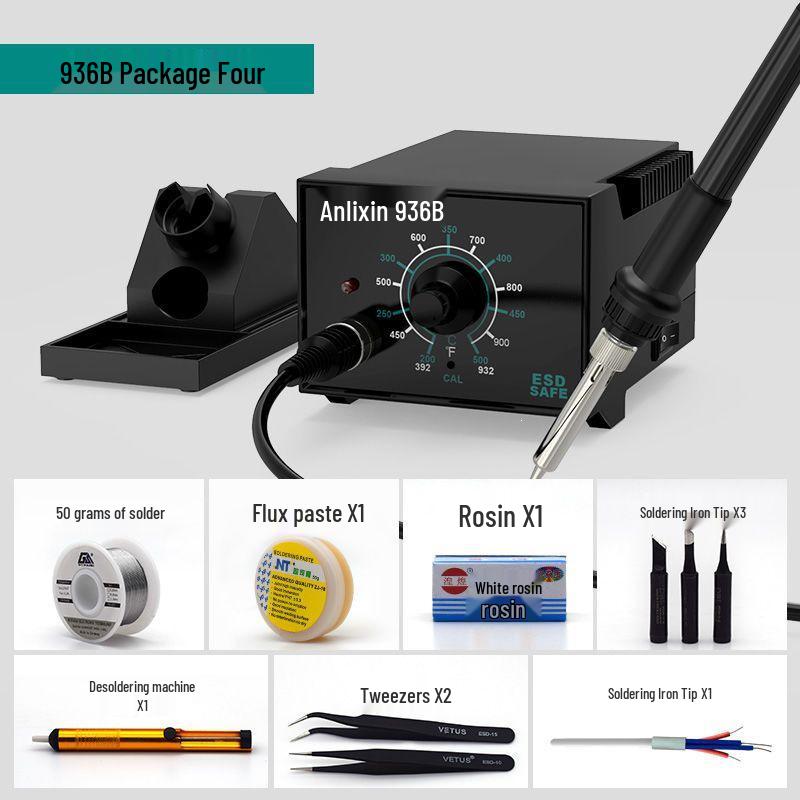 936A Adjustable Temperature 60W Electric Soldering Iron Kit with Constant Temperature for Household Repair and Welding.