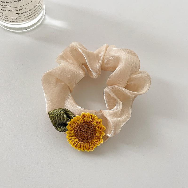 Fresh Large Intestine Hair Band Summer Fat Intestine Head Flower Headband Sweet Rubber Band Sunflower Accessories Hair Accessories