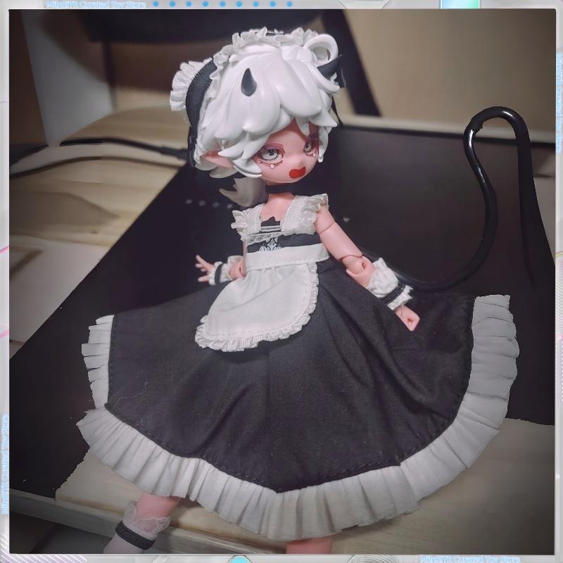 Cooze Bjd Devil'S Horns 1/8 Scale Movable Doll Ornament Blind Box Creative Desktop Collection Toys With Exquisite Joint Mobility