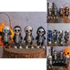 Unique Resin Skeleton Figurine In Versatile Colors For Halloween And Christmas Decor