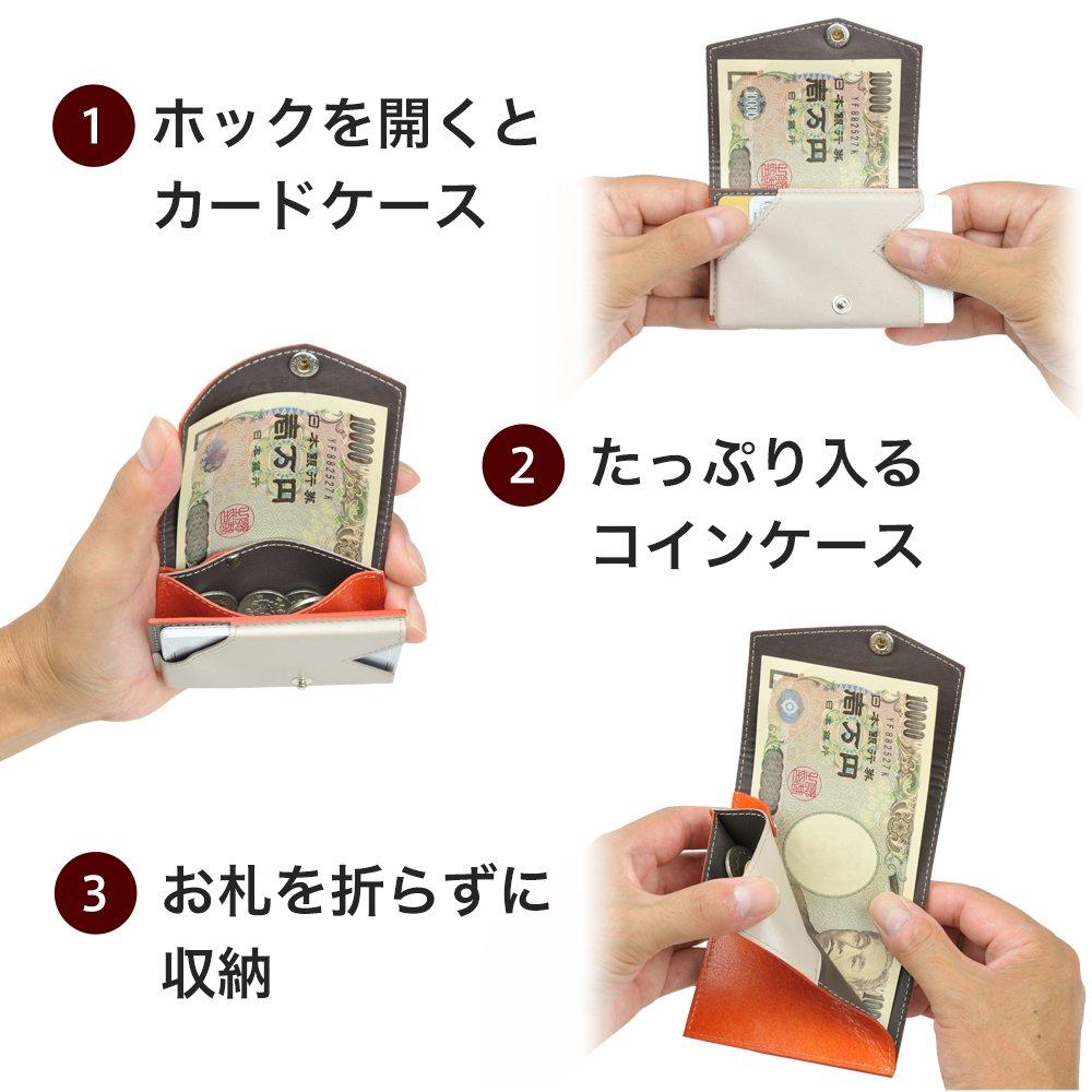 Abrasus Giacomo Valentini Men's Small Wallet, Made In Japan, Orange