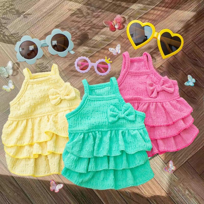 Nouvelle Robe Princesse pour Chien Animal de Compagnie Printemps Été Mince Bichon Frisé Vêtements pour Petit Chien Vêtements pour Chat Chat