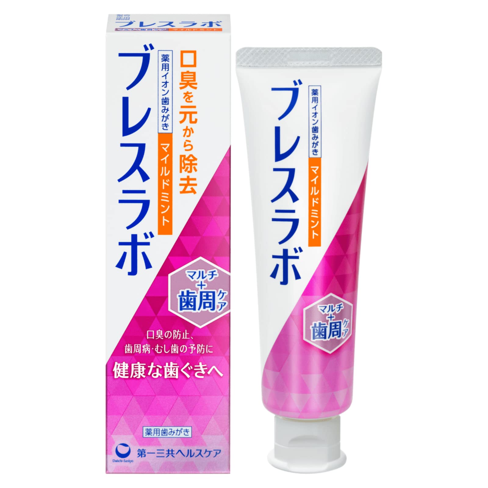 

Лечебная зубная паста Breath Lab Multi+ Periodontal Care [Устраняет 2 основные причины неприятного запаха изо рта] Мягкая мята 90 г Содержит CPC Предотвращает кариес и
