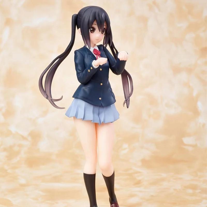 K-On! Figures Nakano Azusa Anime Figure Pvc Gk Statue Model Room Desk Decoration Doll Cute Ornament Collection Toys Custom Gifts