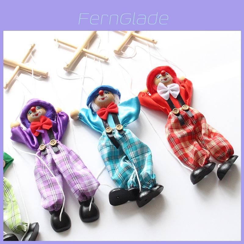 Holzmarionette, Kinderclown-Puppenspiel, DIY-Handarbeitsspielzeug für Kinderunterhaltung
