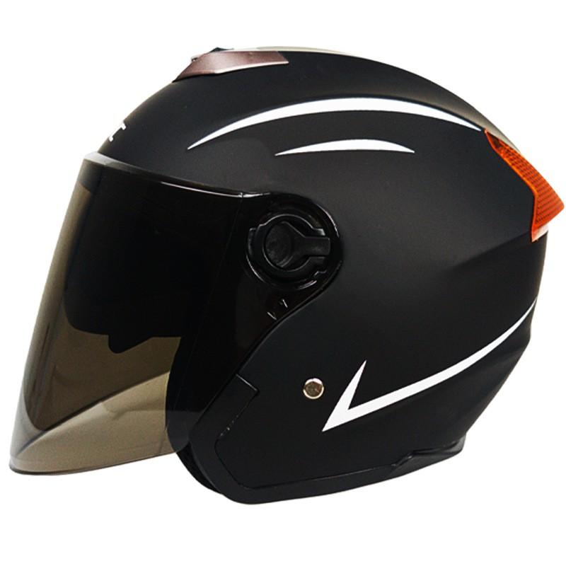 Unisex 3/4 Motorcycle Helmet With Dual Lens Anti-Fog Visor Scooter Commuting All ABS