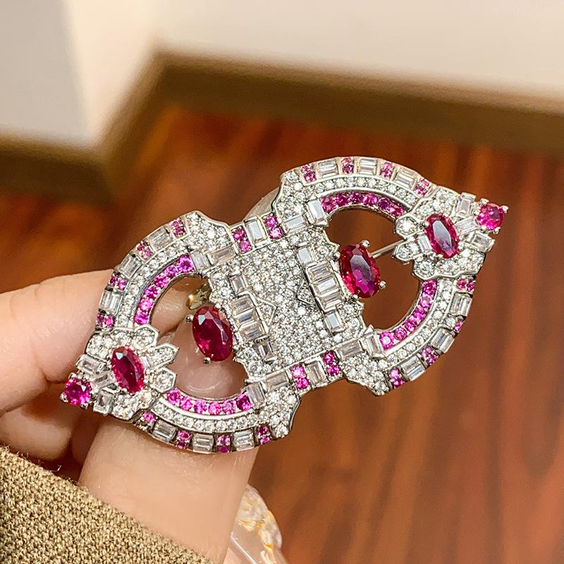 Accessories Color Treasure Brooch Clothing Accessories Suit Cheongsam Sweater Imitation Out Of Light Pin Women'S High Sense Versatile