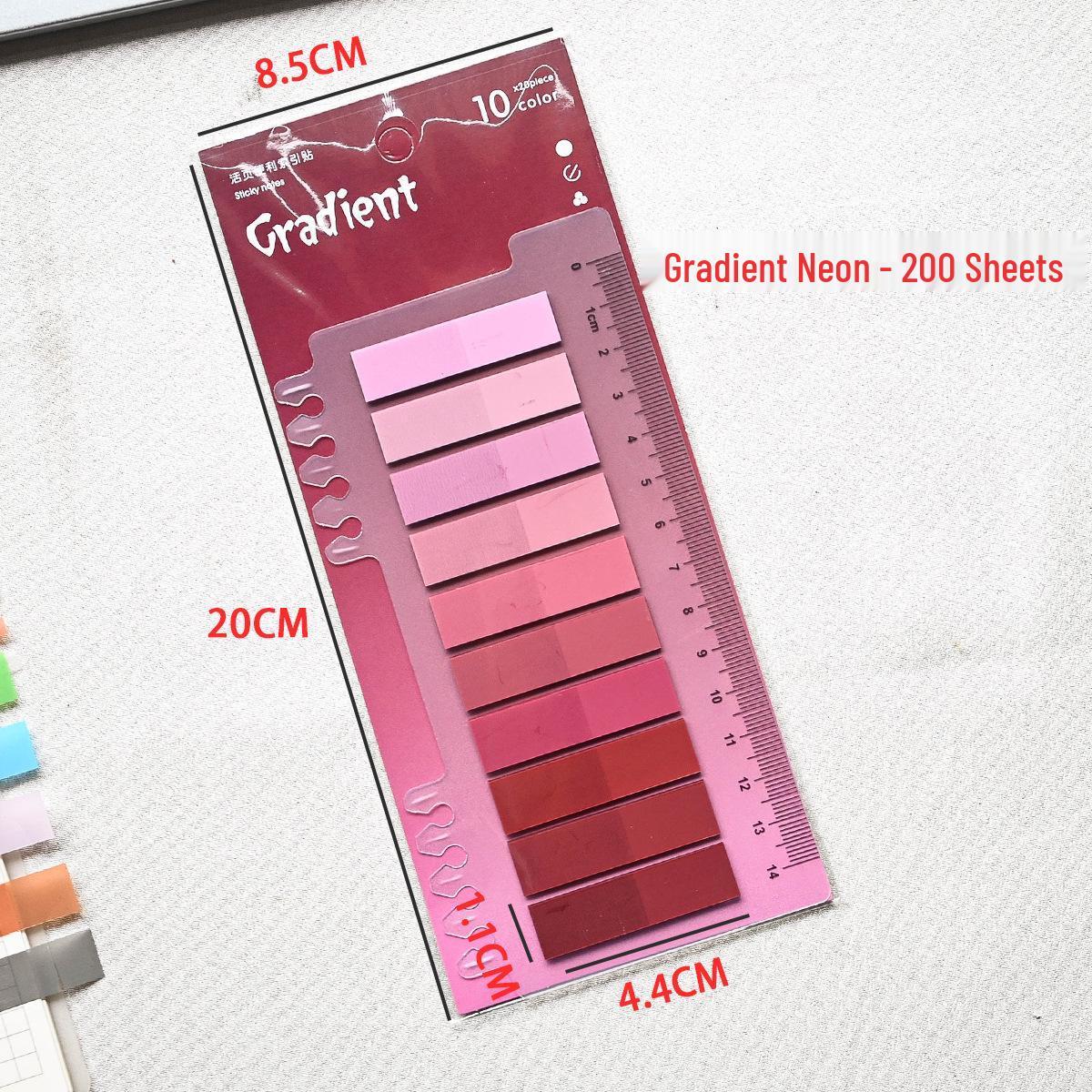 Morandi Color Series Transparent Pet Sticky Notes & Index Tabs for Note-Taking. Neon