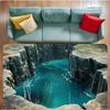 3D Illusion Rug , Easy Clean Carpet Non-Slip Visual Effect Floor Mat for Living Room Decor Entrance Bedroom Living Room