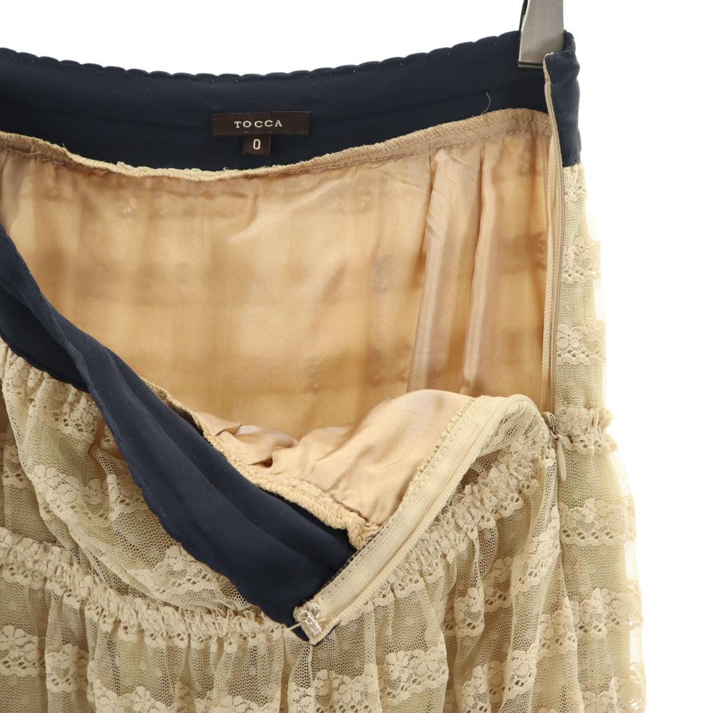 TOCCA silk Midi length Lace skirt Ivory system Women Used