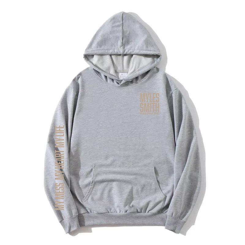 

My Mess, My Heart, My Life Hoodies Myles Smith Print Sweatshirt Long Sleeve Fleece Hooded Pullovers Unisex Streetwear Top S
