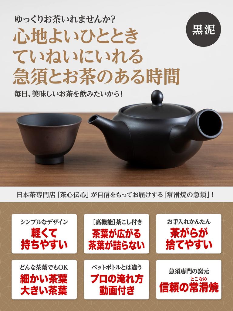 Japanese Teapot Steel Strainer for Clogging and Spreading Tea 300 Ml Cc Includes Instructions and Video On How To Brew Delicious Tea Tokoname-yaki