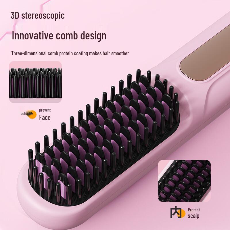 ZISIZ Wireless Negative Ion Hair Straightener Comb