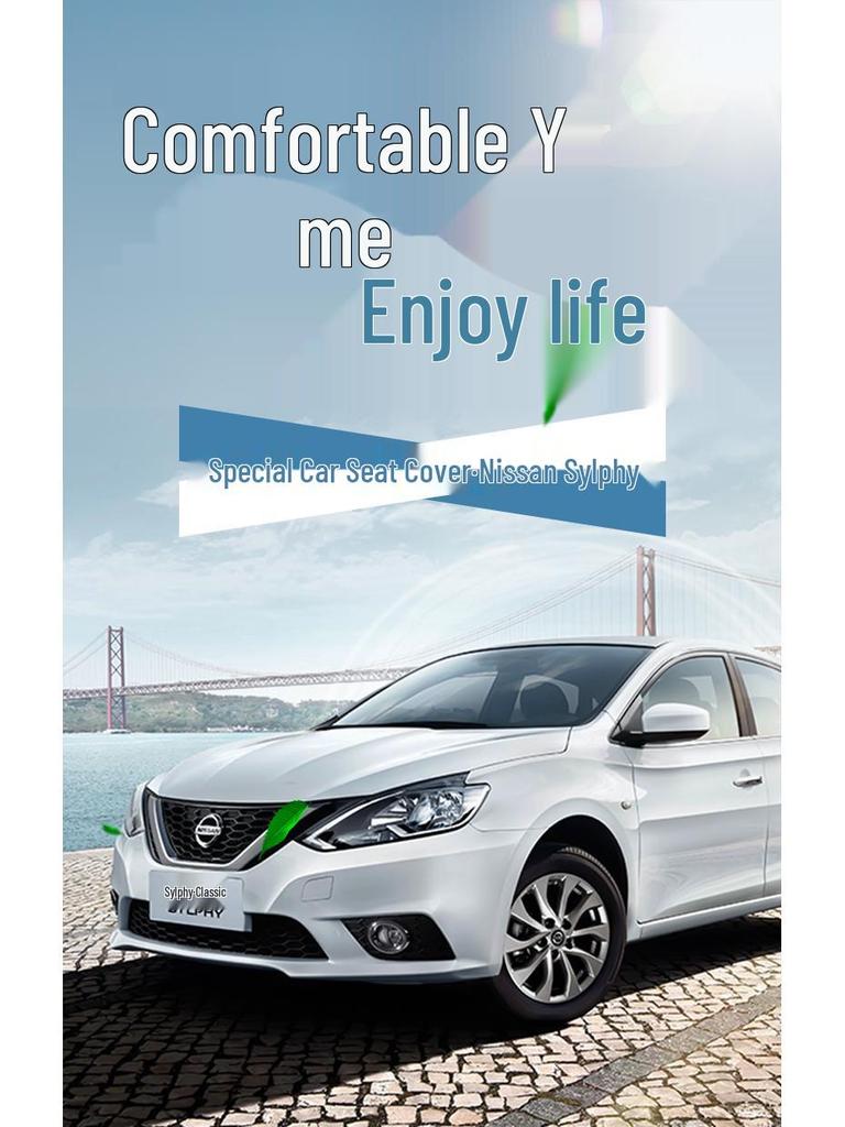 2023 Sylphy Full Surround Linen Seat Cover for All Seasons - 5-Seat Special Edition