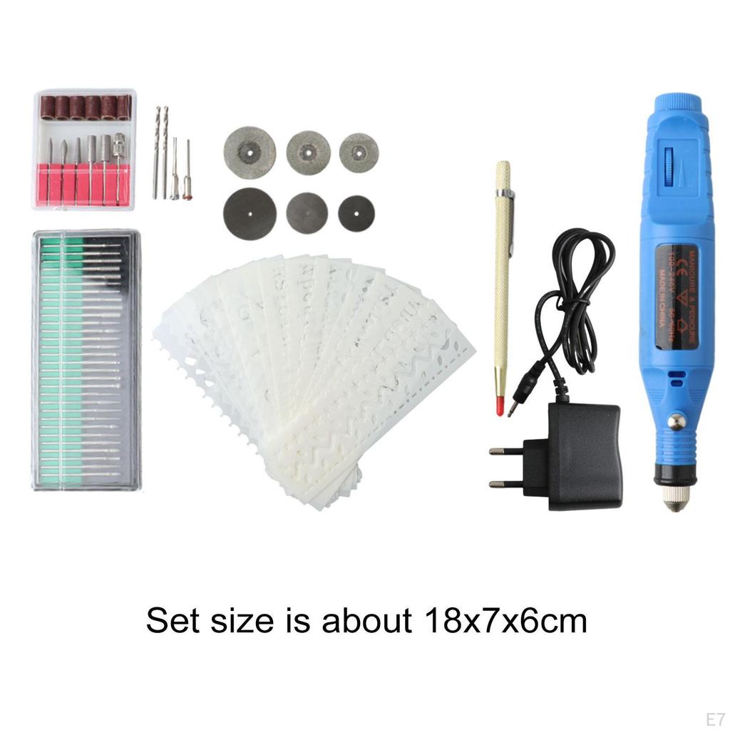 Electric Small Carving Pen for Art Polishing Tips Engraver Etching Engraving White