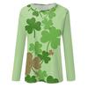 Women's Everyday Casual Long Sleeve St. Patrick's Day Printed O-Neck Top