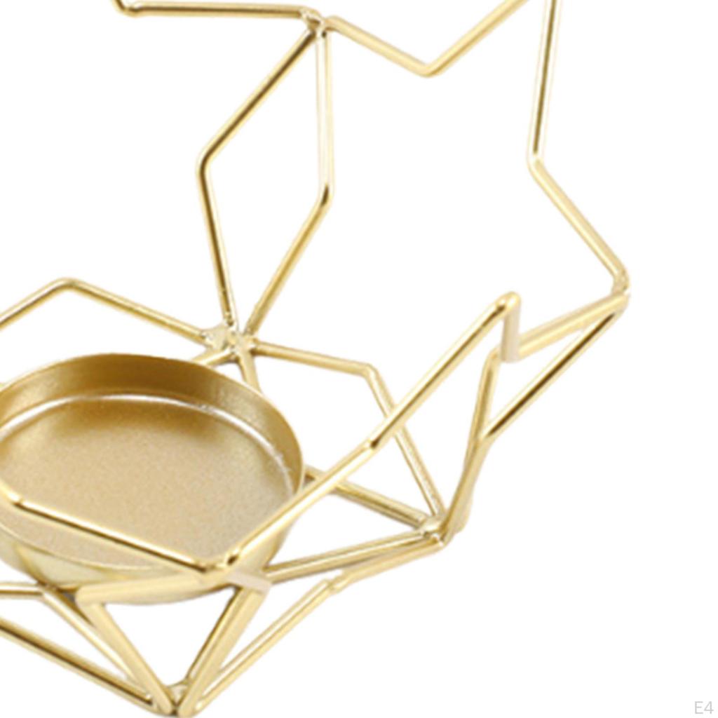 Hohl Metall Kerzenhalter Stehen Dekorative Leuchter Tabletop Ornament für Hochzeit