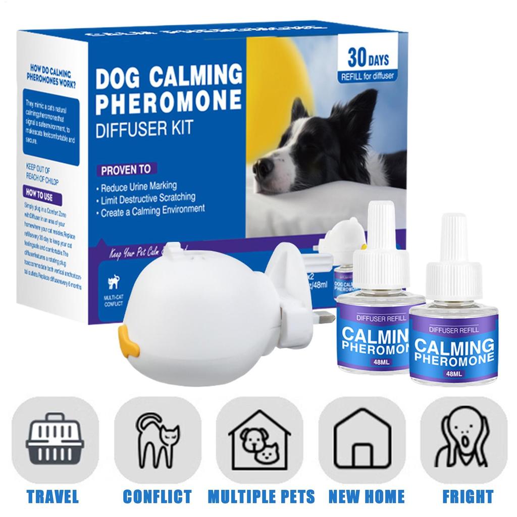 Pet Dog Pheromones Calming Diffuser Cat Reduce Aggression Pheromone Diffuser Kit Stop Stress Pet Health Supply Reduce Aggression