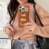 New Cartoon Embroidery Dog Cats Colorful Phone Case For iPhone 17 14 15 16 Pro Max 16 Cute Furry Plush Winter Shockproof Cover