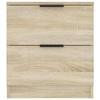 VidaXL Tables de chevet 2 pcs Chêne Sonoma Bois d'ingénierie 811221