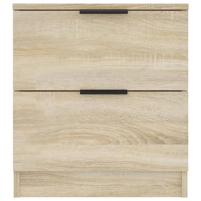 VidaXL Tables de chevet 2 pcs Chêne Sonoma Bois d'ingénierie 811221