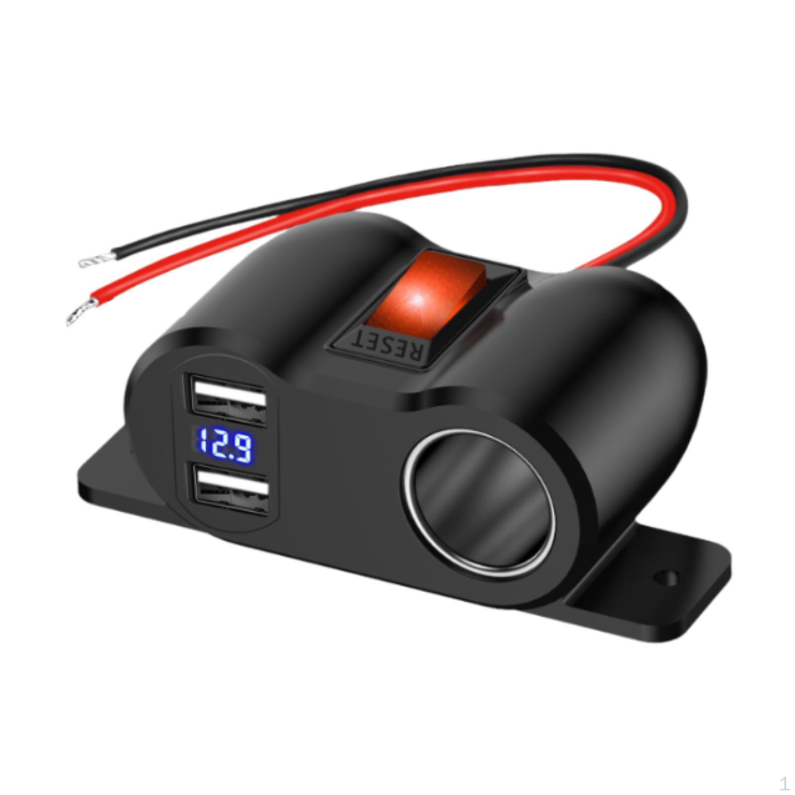 

Двойное USB гнездо гнездо прикуривателя 120 Вт 2 в 1 для автодома грузовика транспортных средств