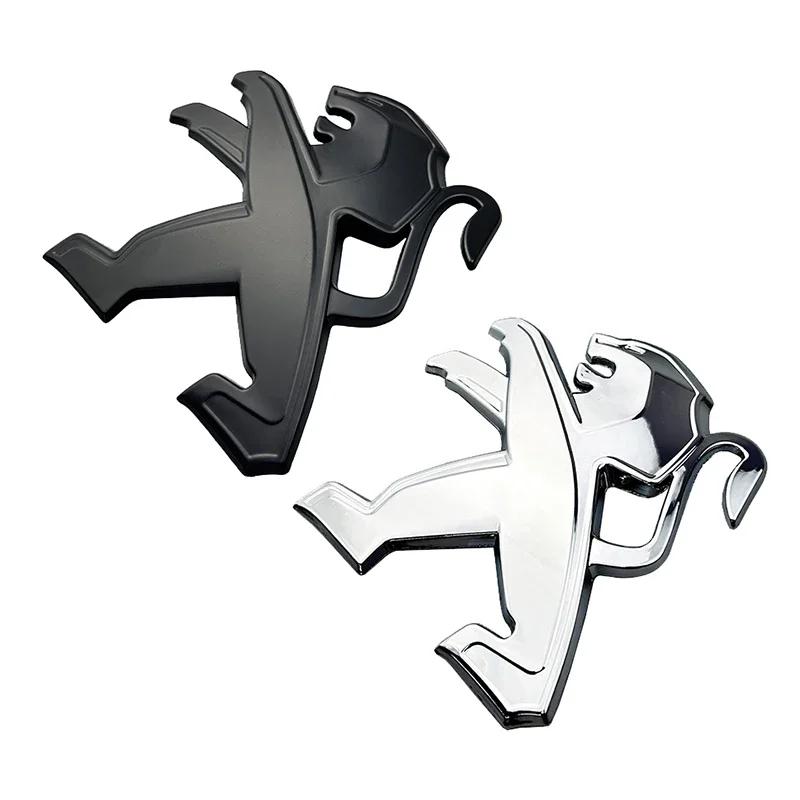 2026 Horká nálepka na auto pro Peugeot 307 407 306 508 408 308 406 5008 3008 5008 10,3x11cm Kovová slitina Přední emblém auta Zadní kufr Ba