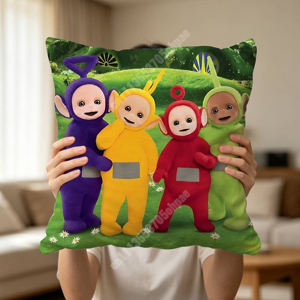Kid Childhood Cartoon TTeletubbiES Sofa Couch Pillow Cover Cushion Case Cozy Bedroom Accent Studio Furnishing