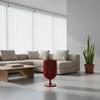 Kelchglas Mülleimer NoBend Design Druckdeckel Hoher Ständer Stiel Müllbehälter für Wohnzimmer