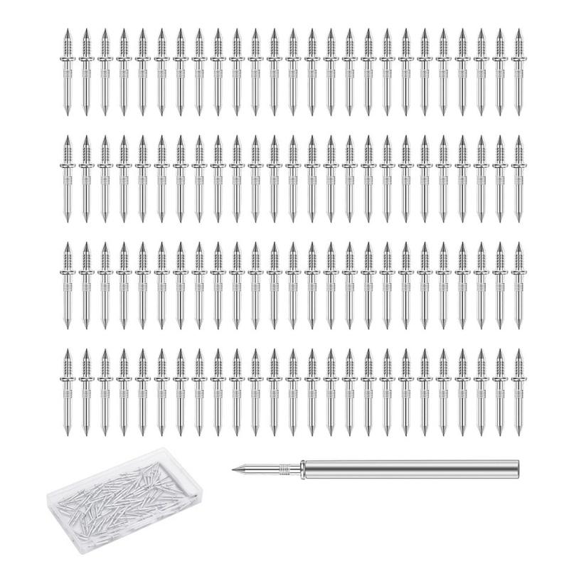 Double Head Nail Set with Convenient Sleeve Installation Tool Seamless Skirting Fastener Set Suitable for Baseboards