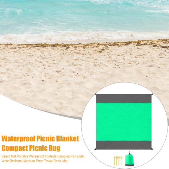 Strandmatte, tragbare, wasserdichte, faltbare Camping-Picknickmatte, verschleißfeste, feuchtigkeitsbeständige Reise-Picknickmatte