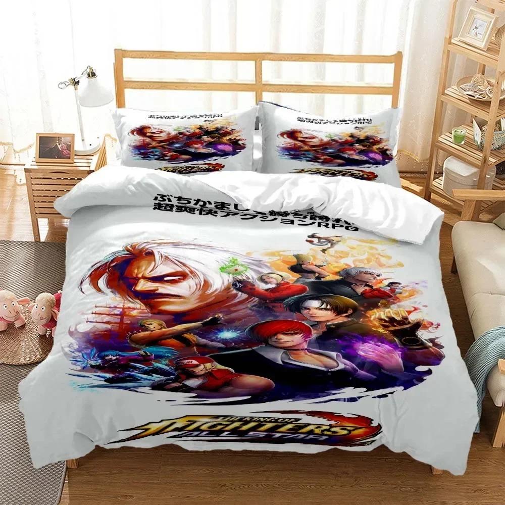 The King Of Fighters Digital Print Polyester Bedding Sets Child Kids Covers Boys Bed Linen Set For Teens Bedding Set