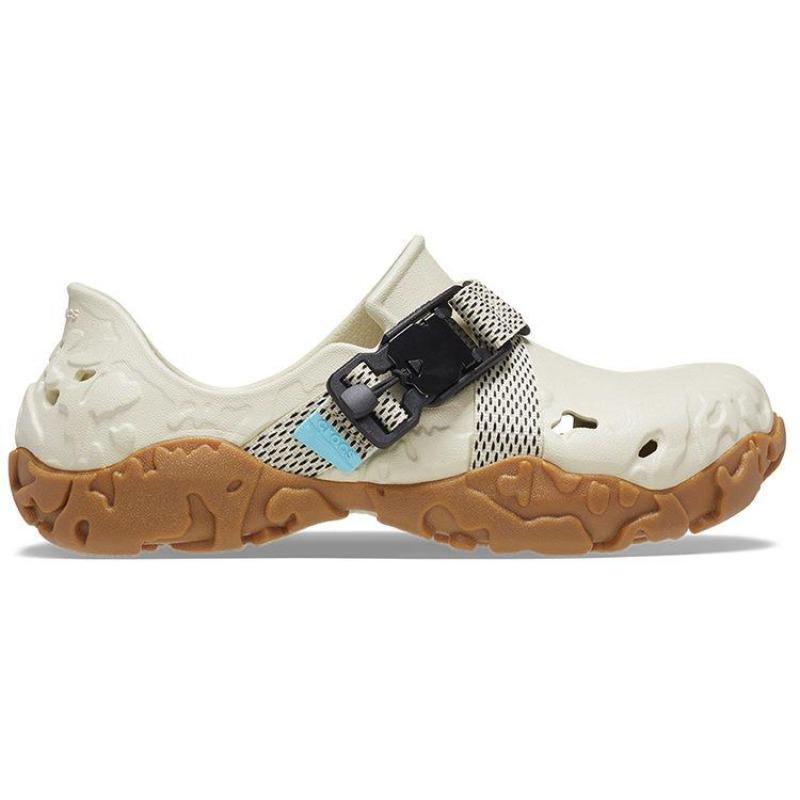 Crocs PU Casual Comfort Outdoor Breathable Beach Sandals Unisex Bone White 208173-2Y3