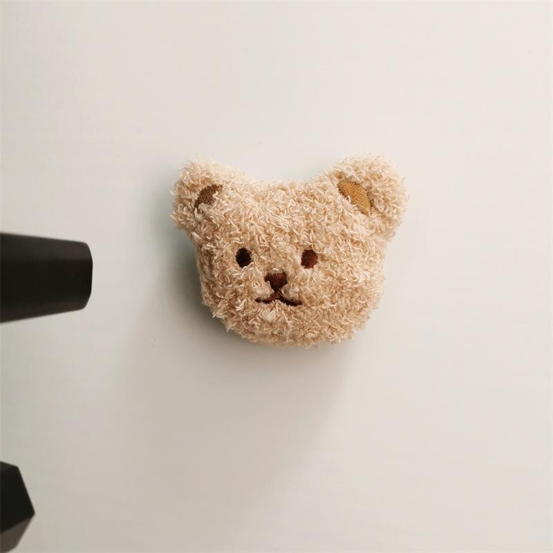 Ins Korean Bear Children's Room Door Rear Handle Silent Anti-collision Sticker Cushion Anti-Bump Wall Protector Door Stopper