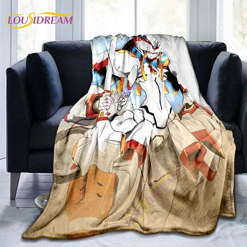 Anime DARLING In The FRANXX Deky Strelizia Deka Flanel ZERO TWO Throw Deka na pohovku Cestovní deky pro dospělé
