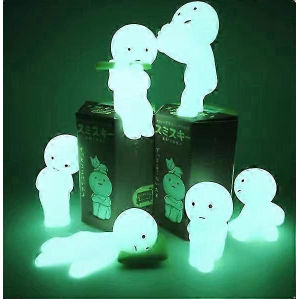 6pcs Smiski Blind Box Sunday Series Yoga Fitness Series Minifigure Noctilucent Decoration Doll Bedroom Toilet
