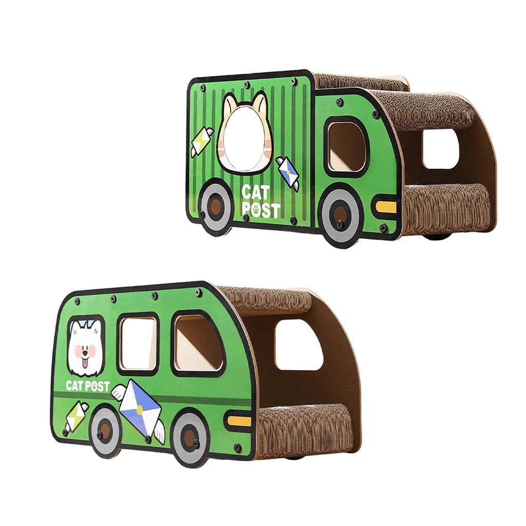 Cat House Scratching Board, Truck Cat Scratch Board Playing Sleeping Scratch Pad, Pet Toy for Kitten Small Medium Cat Kitty,