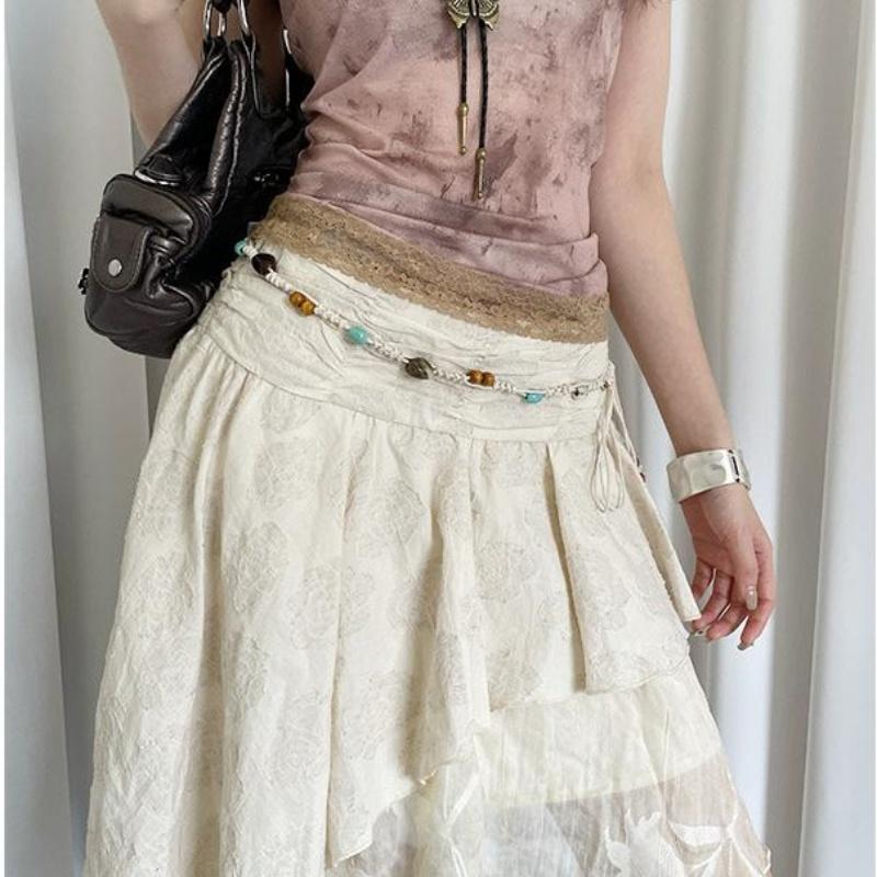 Bohemian Ethnic Hand-Woven Waist Rope For Women Minority Design Sense Bead Belt Skirt Jeans Waist Chain Clothing Accessories
