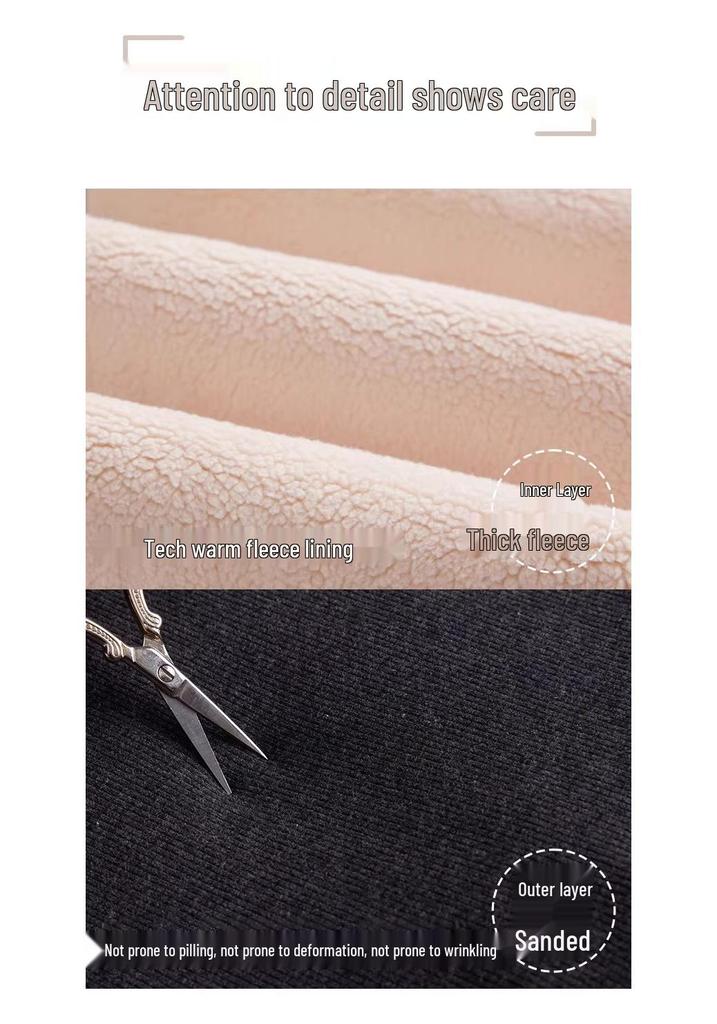 Women's High-Waist Brushed Warm Pants - Autumn Winter Elastic Skinny Fit, Butt-Lifting, Cold Protection Versatile Base Layer.