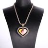 Rotatable Double-Sided Heart Photo Pendant Necklace with Zirconium Inlay - Yunyi Jewelry