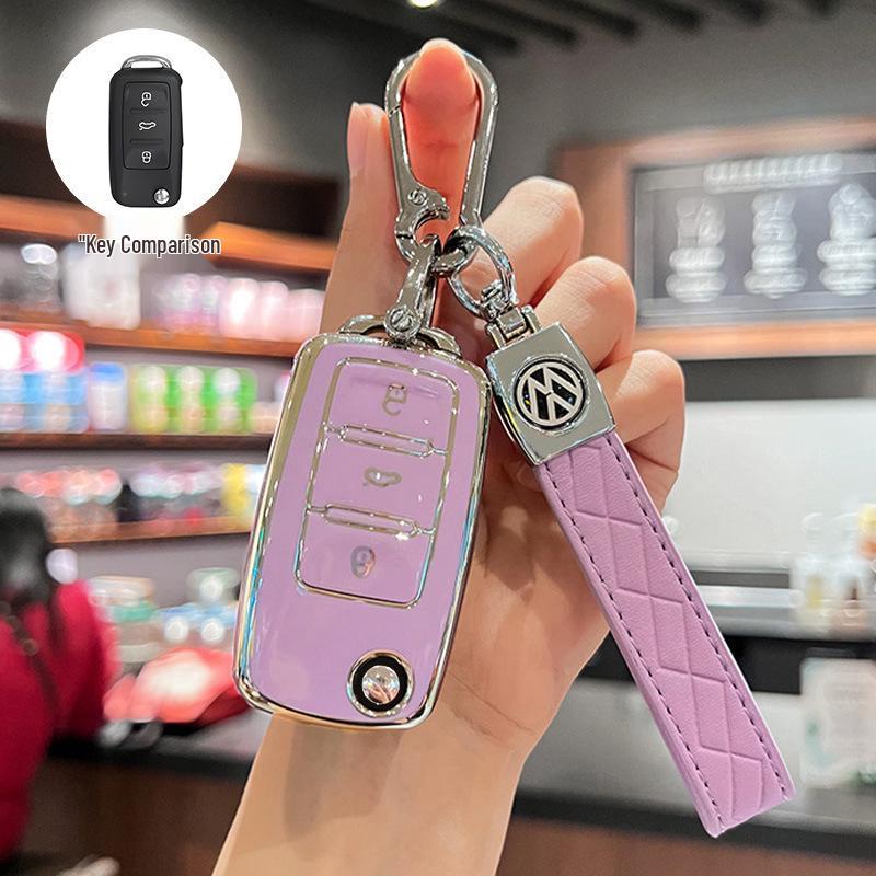 Volkswagen Key Cover: Fits Sagitar, Lavida, Jetta, Passat, Bora, Tiguan – Unisex Car Key Shell