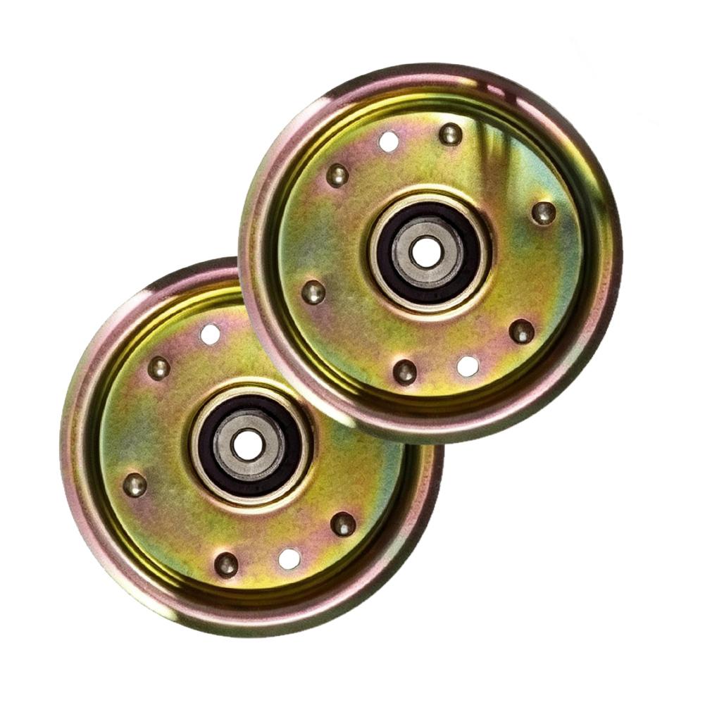 2Pack Flat Idler Pulleys For Lawn Mowers Compatible With 956-04129 756-04129B 756-04129C 753-08171 Replacement Parts