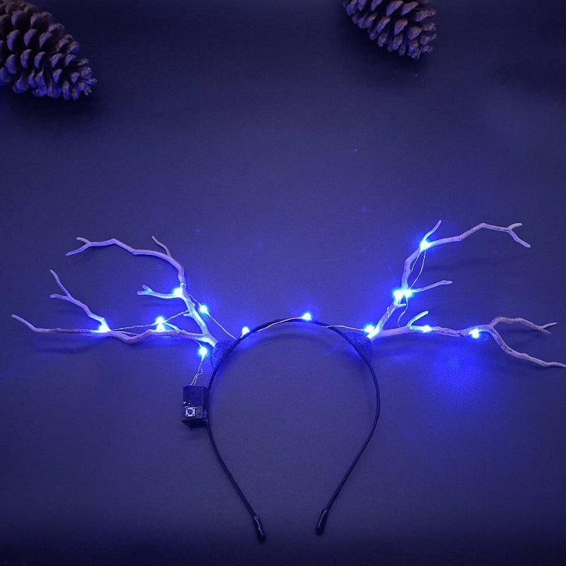 Luminous Reindeer Antler & Berry Cat Ears Christmas Headband
