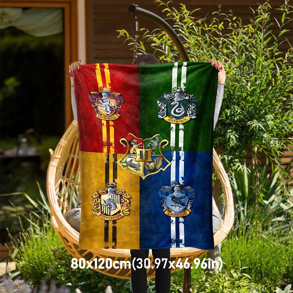 

1 шт. Гриффиндор Слизерин Пуффендуй Когтевран Наружная фланелевая плед-одеяло Всесезонное Мягкое Теплое, Домашний Декор 1031168 80x120cm