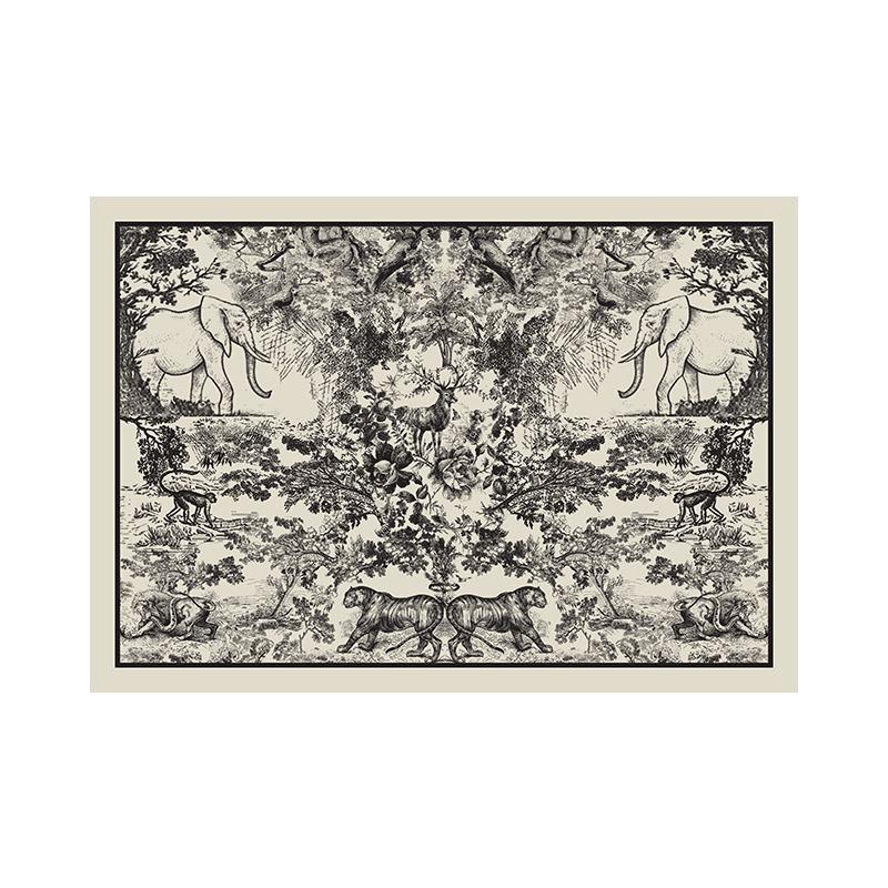 Alfombra de Sala de Estar Crema Francesa Alfombra Nórdica Simple para Decoración del Hogar Moderna Alfombra Suave de Noche para Dormitorio Alfombra Antideslizante para Pasillo 40X60cm-16x24in