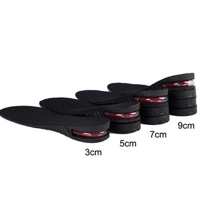 3-9 Cm Höjd Öka innersula Kudde Höjd Justerbar skuren Sko Häl Insats Högre Dam Herr Innersula