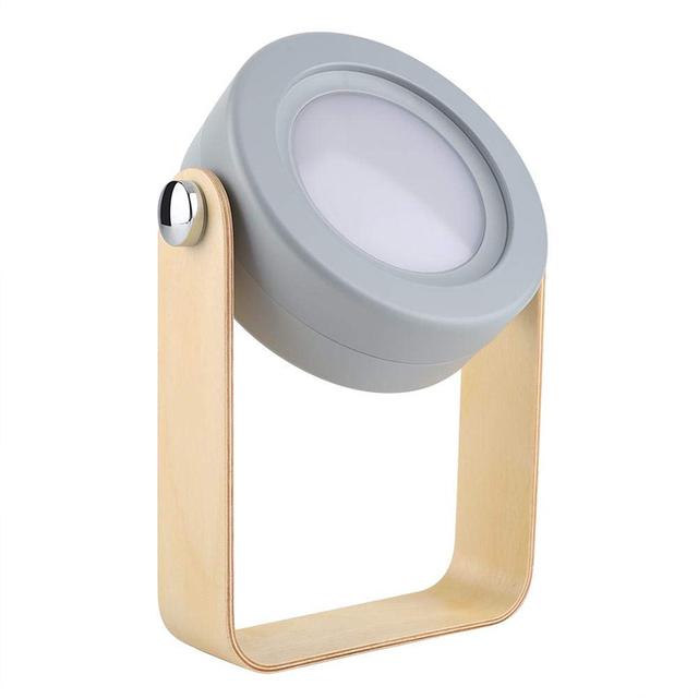 

Складная светодиодная лампа на прикроватной тумбочке, регулируемый фонарь, ночник, портативные настольные лампы с зарядкой от USB для чтения, кемпинга, в помещении серый